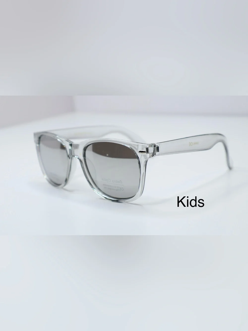 Kids Clear Frame Sunglasses with Smoke Lenses